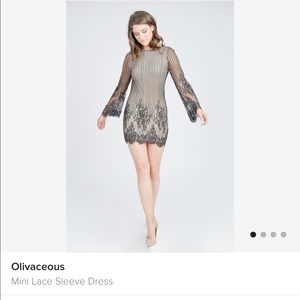 Mini lace sleeve dress!